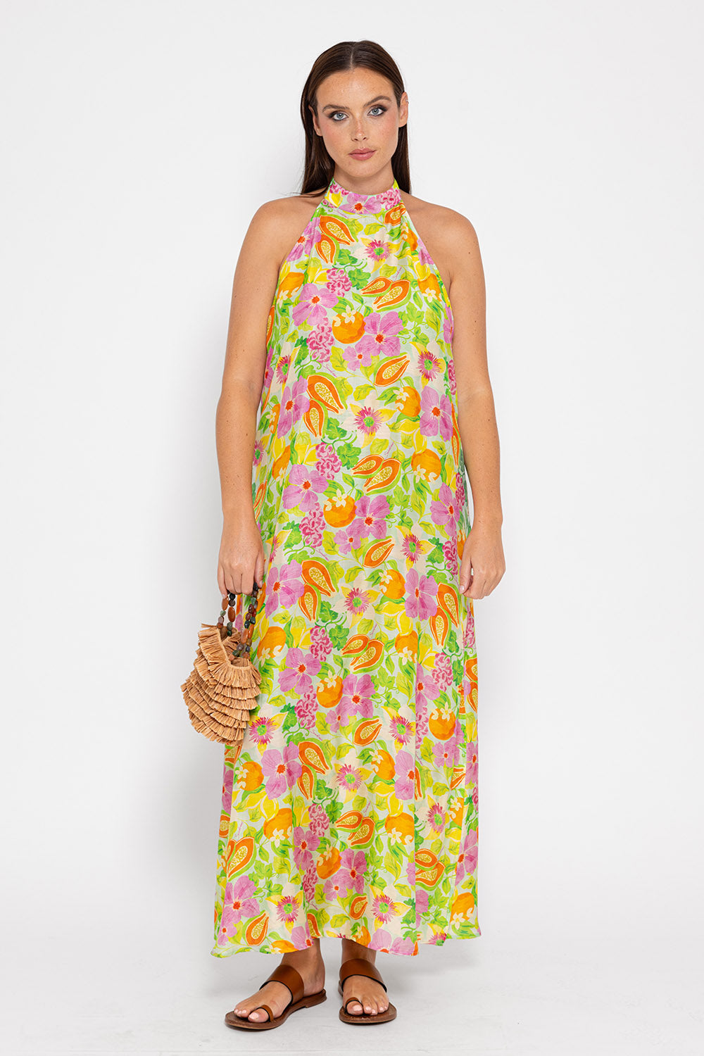 ワンピース Chloe LONG DRESS (CHC23UMR07610 001) CHLOE LONG DRESS MALLORCA PRINT – Sundress_US
