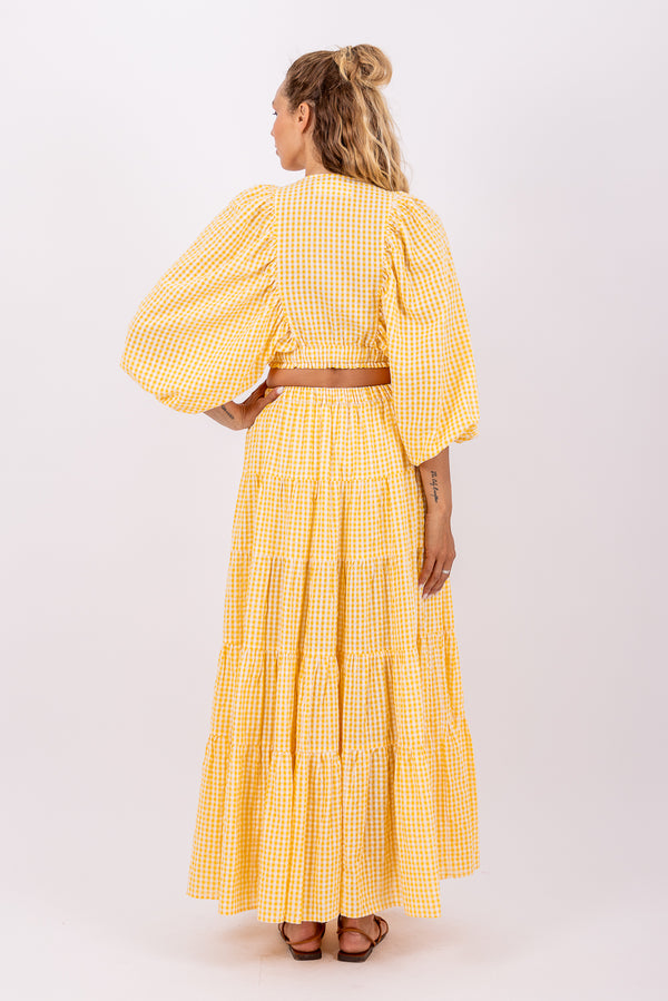 ODETTE SKIRT GINGHAM YELLOW