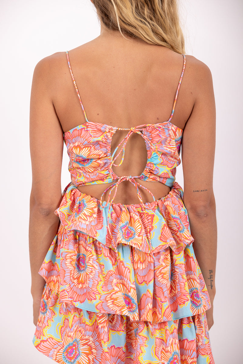 FAUSTINE SHORT DRESS MERIDA PRINTEMPS