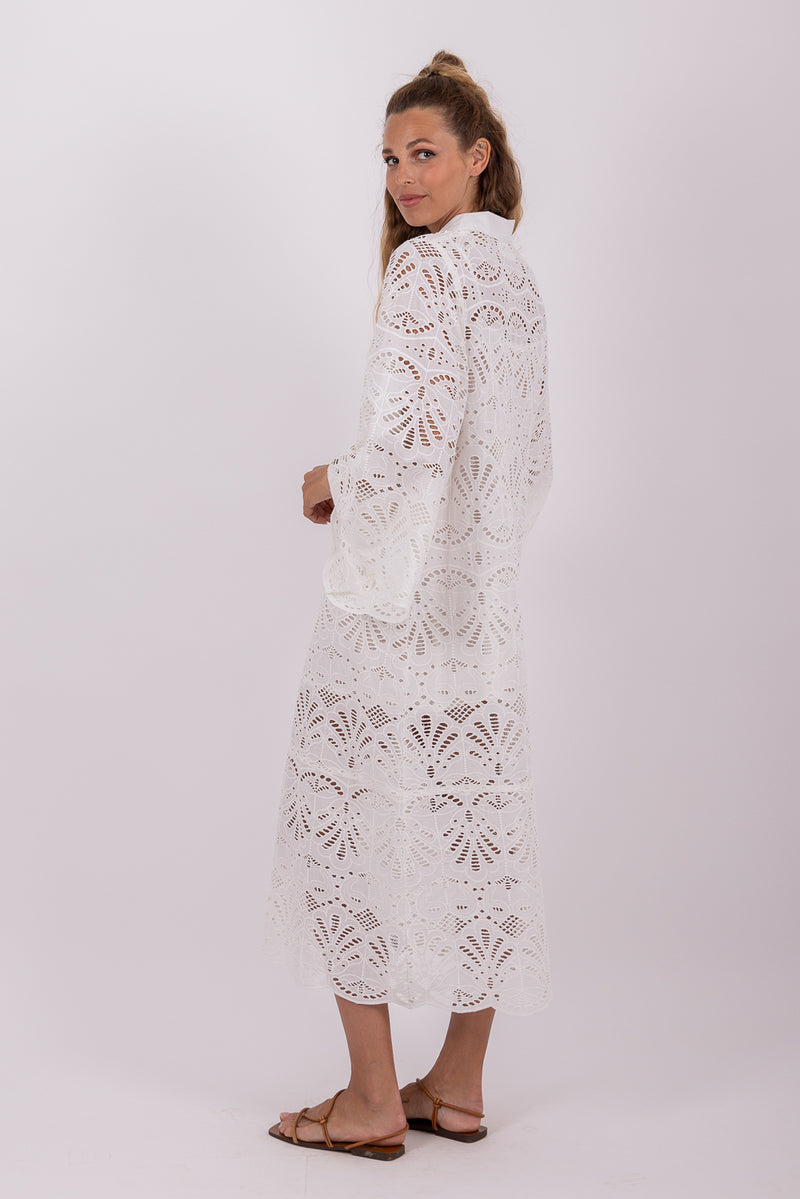 LUPY LONG DRESS EYELET