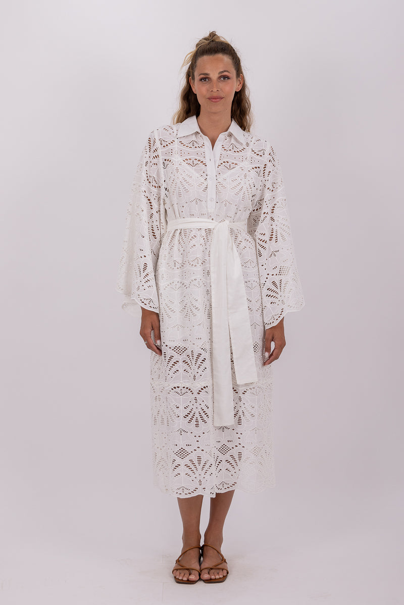 LUPY LONG DRESS EYELET