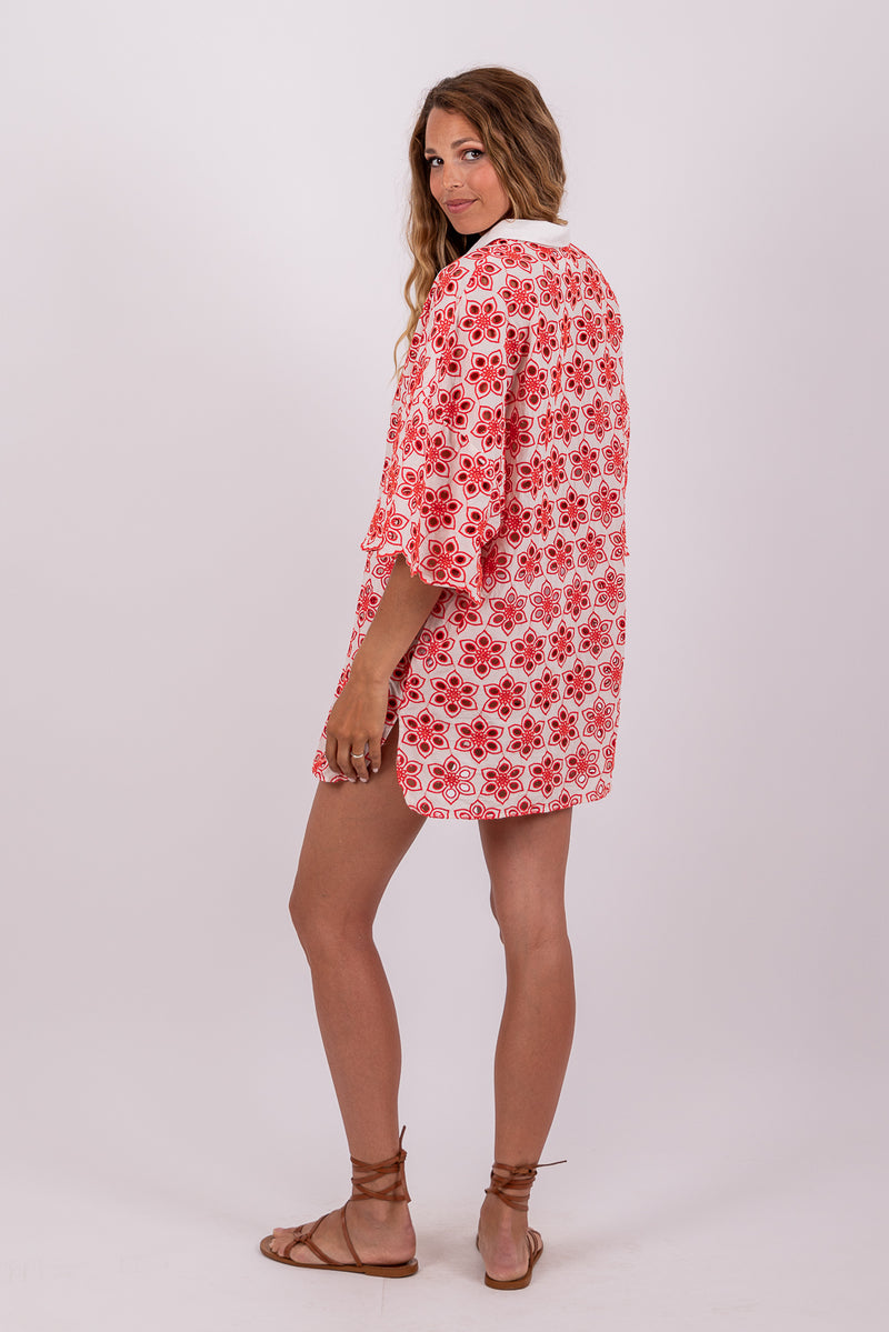 LUPITA EYELET RED
