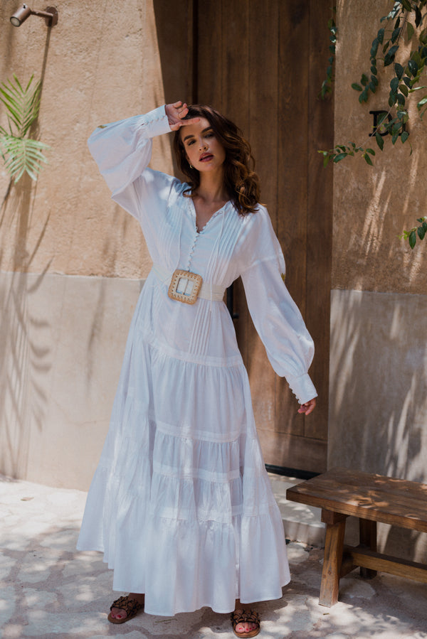NADY LONG DRESS WHITE