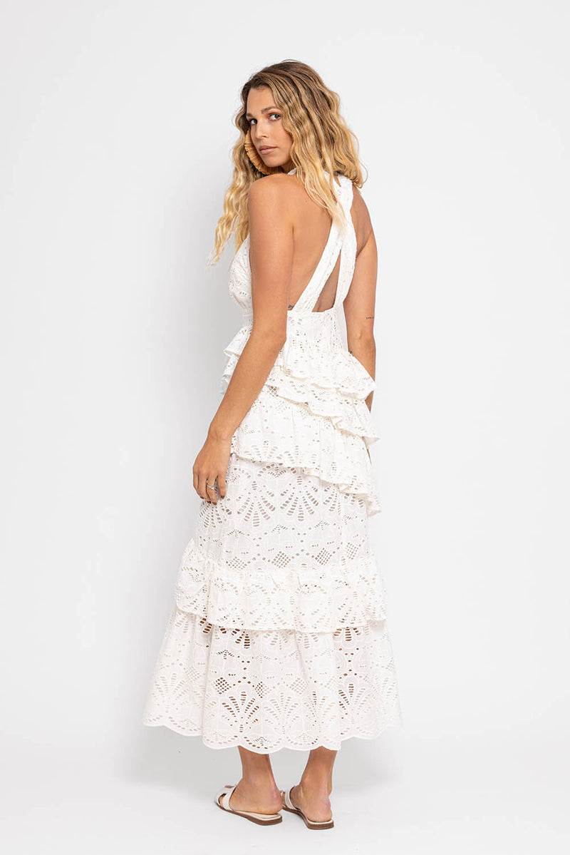 SUZETTE DRESS EYELET WHITE