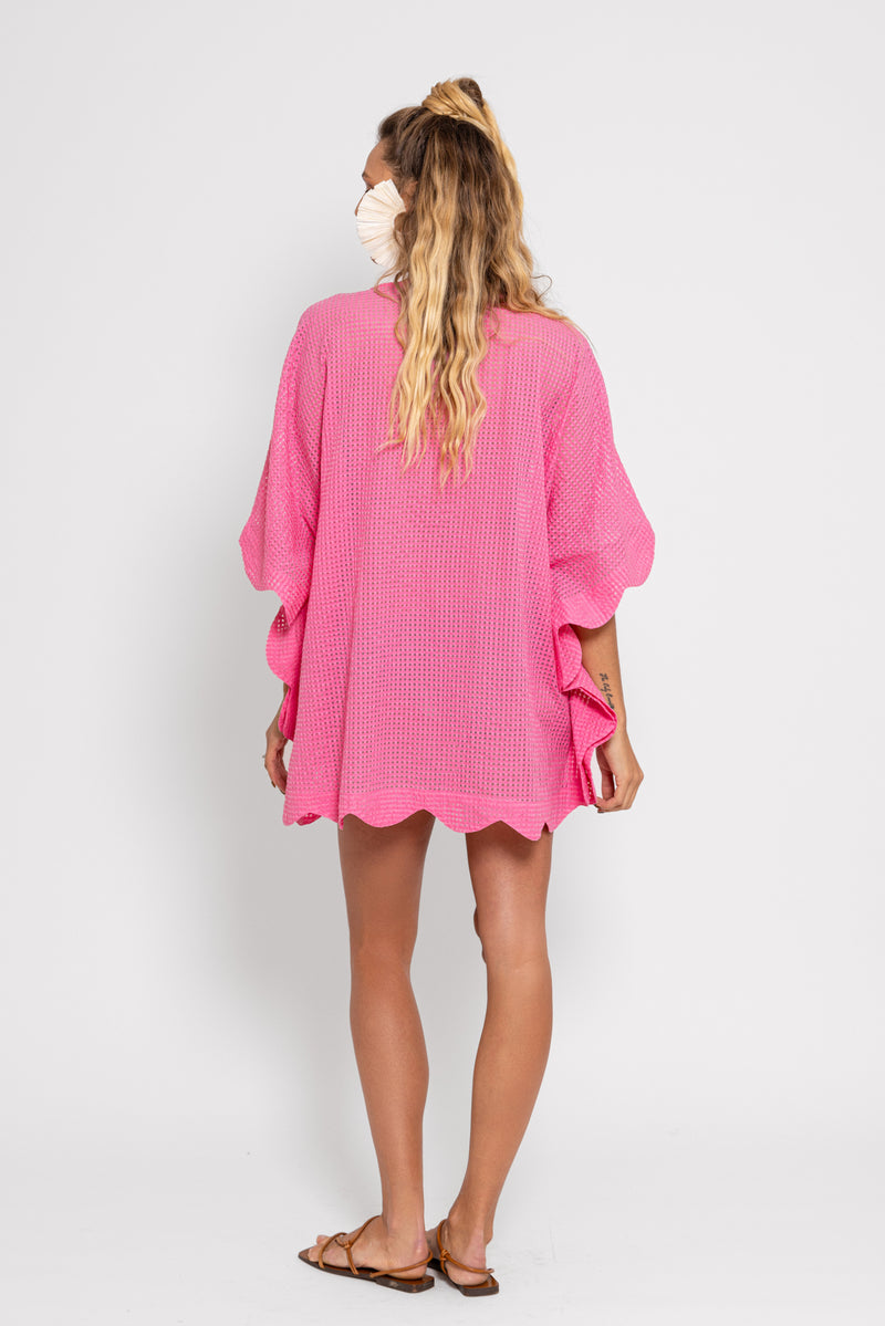 BENY CAFTAN GINGHAM PINK