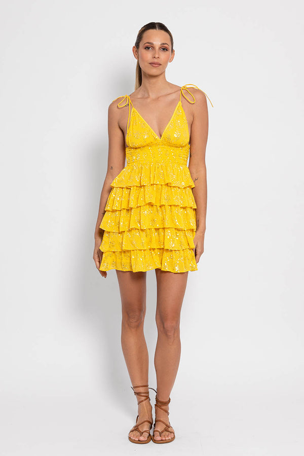 ELISE SHORT DRESS YELLOW