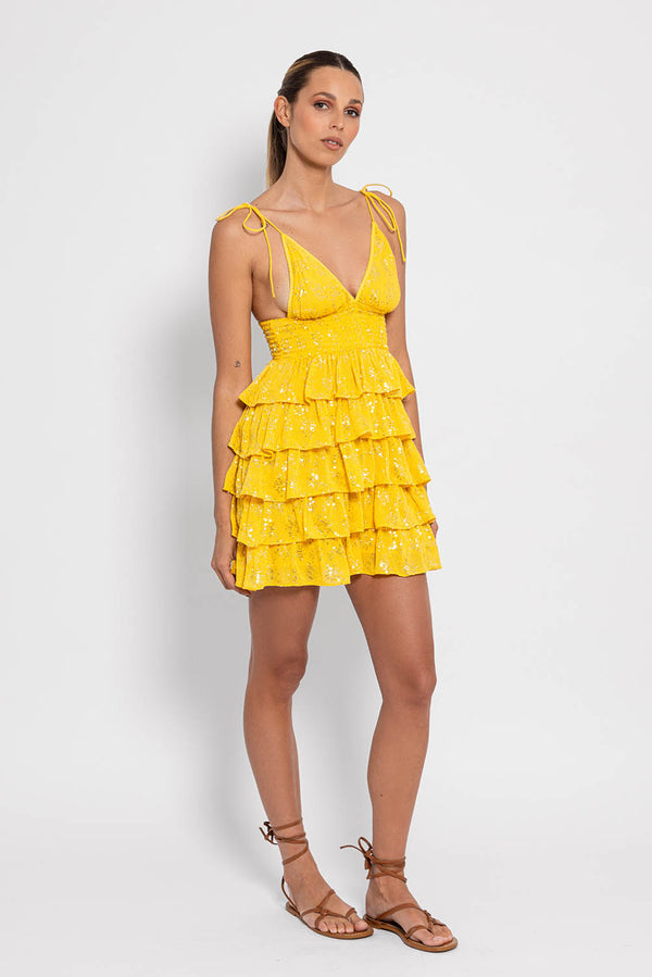 ELISE SHORT DRESS YELLOW