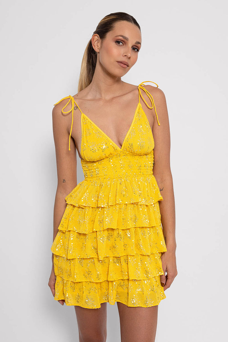 ELISE SHORT DRESS YELLOW