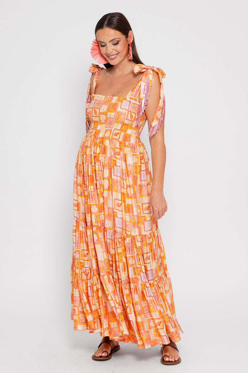 JADE LONG DRESS MILOS PRINT