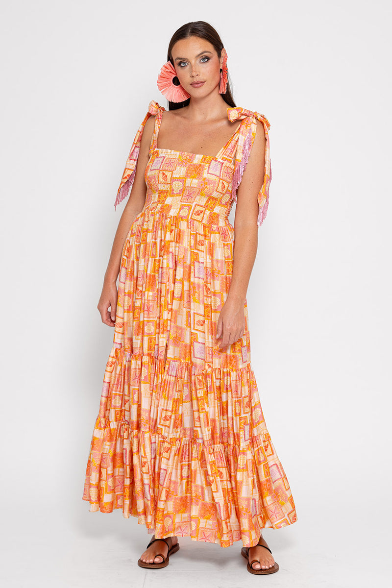 JADE LONG DRESS MILOS PRINT