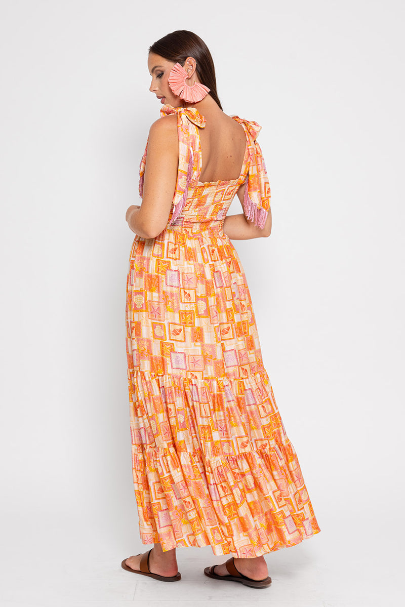 JADE LONG DRESS MILOS PRINT