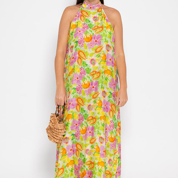 CHLOE LONG DRESS MALLORCA PRINT – Sundress_US
