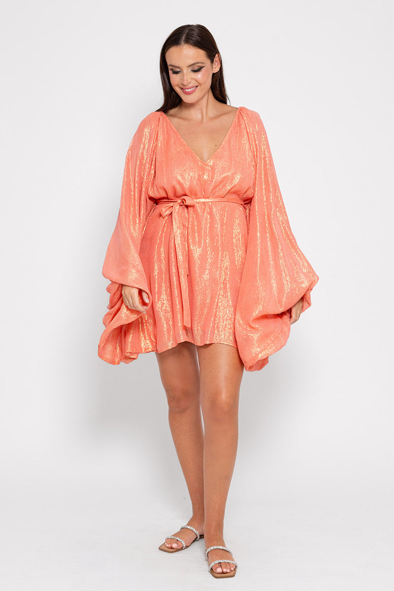 ELINA SHORT DRESS APRICOT