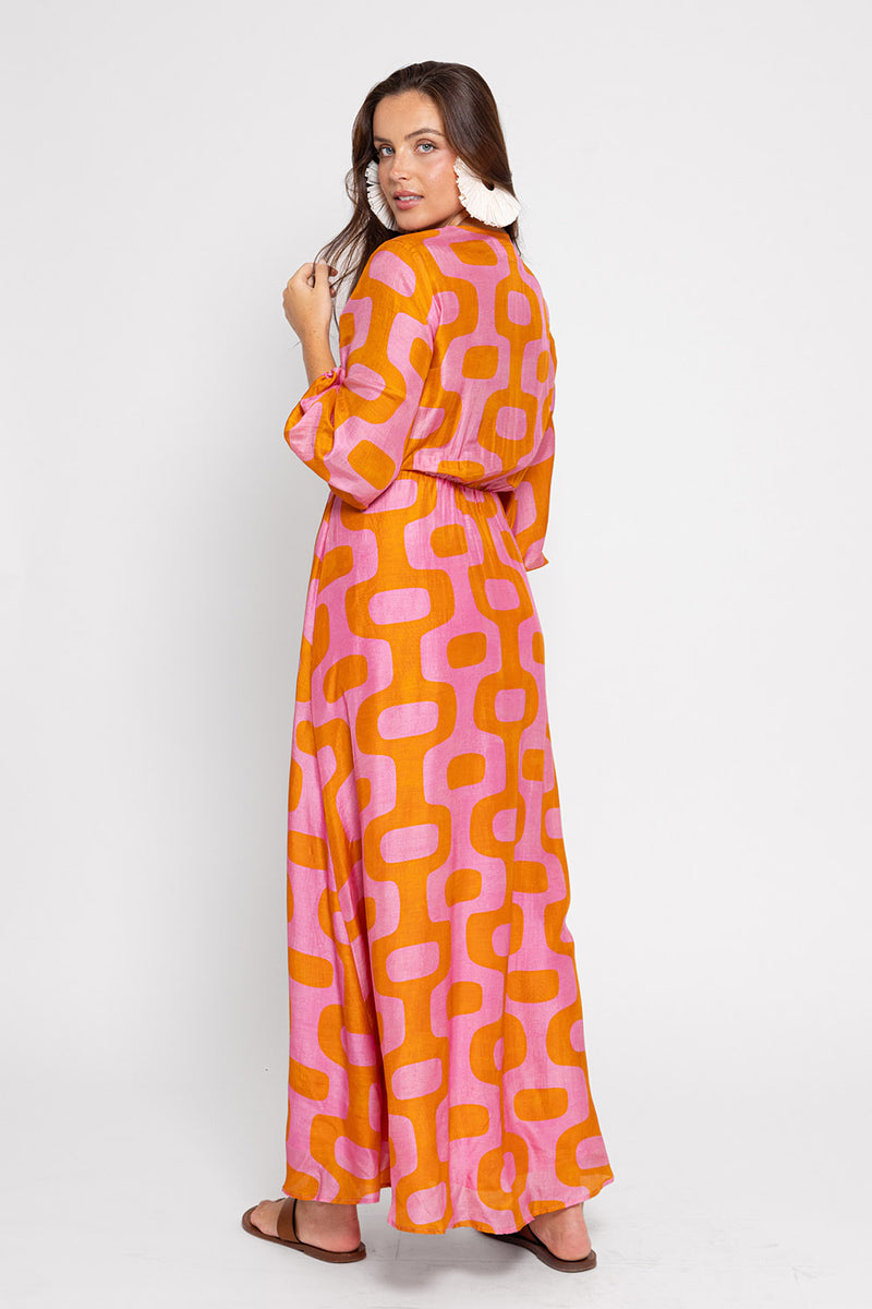 KIM LONG DRESS LIMA PRINT