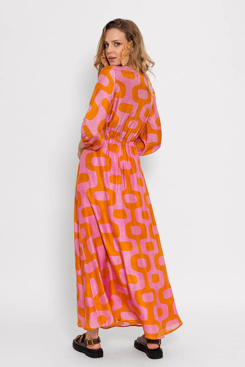 KIM LONG DRESS LIMA PRINT